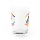 “すずめのおみせ” SUZURI店の東京すずめ Water Glass :back