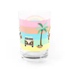 “すずめのおみせ” SUZURI店のだいきち（サマホリ）グラス Water Glass :back