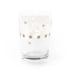 “すずめのおみせ” SUZURI店のだいきち理想郷 Water Glass :back