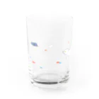 るびあなの泳ぐシロクマとペンギンのグラス Water Glass :back