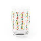 ルルエチュードのてんてんチューリップ（レッド） Water Glass :back