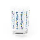 ルルエチュードのてんてんチューリップ（ブルー） Water Glass :back