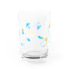 シカトコのコーギーとチューリップ Water Glass :back