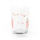 タバタ画房のなまけもの in the party（ピンク） Water Glass :back