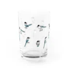 でこぱち商店のオナガだらけ Water Glass :back