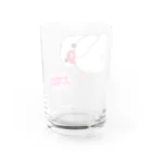 ぽぽりす@ぶんちょ組のおちりぶんちょ（白） Water Glass :back