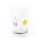 sasakinanaのくまと歯とうさぎとレモンとおばけ Water Glass :back