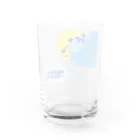 ぽぽりす@ぶんちょ組のおちりセキセイインコ（黄・青） Water Glass :back