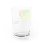 ぽぽりす@ぶんちょ組のおちりコザクラインコ（ノーマル） Water Glass :back