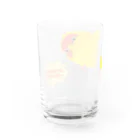 ぽぽりす@ぶんちょ組のおちりコザクラインコ（黄） Water Glass :back