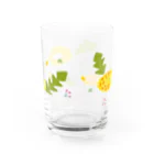 イラストレーター スズキトシエのタンポポとツクシのグラス Water Glass :back