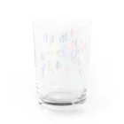 ヒラエイのアルファベットと数字の洪水 Water Glass :back