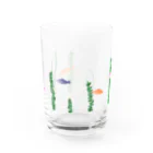 ラクガキのんびりのきんぎょと水草 Water Glass :back