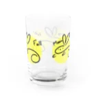 うさぎのらみゅうさのらみゅうさと満月 Water Glass :back