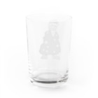 謎モノ店のモノクロ　カモフラサンタ Water Glass :back