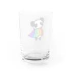 248-nijiya-のレインボーフラッグを着るパンダ Water Glass :back