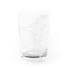 東海道中膝栗毛のきょうりゅうみたいないきもの Water Glass :back