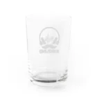 HIGESOUNDの髭サウンドロゴ 黒 Water Glass :back