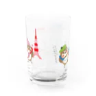 “すずめのおみせ” SUZURI店のHello! すずめだいきち(PARIS-TOKYO) Water Glass :back