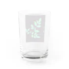 宵花火の枝葉(黒×グリーン) Water Glass :back