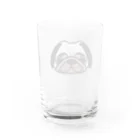 ゴロ画伯におまかせ！のパグおじさんゴロ画伯 Water Glass :back