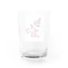 宵花火の枝葉(白×ピンク) Water Glass :back