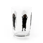 BUHITOLIFEの黒パグ の背中たち Water Glass :back