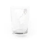 one-naacoの飛べそうな女子(茶系色バージョン) Water Glass :back