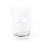 ruca's shopの王冠オオルリ Water Glass :back