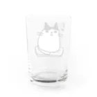 麦畑の本の上でドヤ顔の猫 Water Glass :back