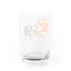 かつめディアショップのかつめしと叫ぶうしくん Water Glass :back