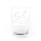 こめぞうのしろぬこ むにぃ Water Glass :back