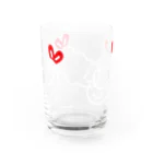 ルナポーンの2色3食（しろぬき赤） Water Glass :back