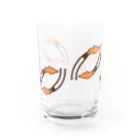 蛇口〆太のお店の干しイカ巴帯 Water Glass :back