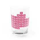 アルバトロスデザインの元素周期表（レッド） Water Glass :back