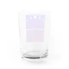 采-aya-の月とフェンス Water Glass :back