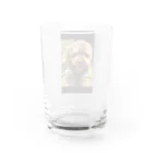 ハイビスカス🌺のトイプードルのもこ Water Glass :back