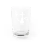 けむりちゃんのシーシャシルエットロゴグラス Water Glass :back