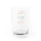 MJのMJロゴ・MJパンツ被りキャラクター入り Water Glass :back