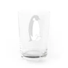 わの屋の暖を取るねこ（ペンギン） Water Glass :back