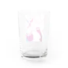 一朶琴の透明少女のグラス Water Glass :back