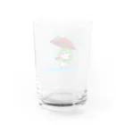 猫面飾屋　SUZURI店の雨だよ、タマ吉 Water Glass :back