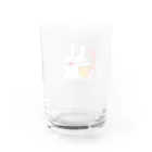 コニシの二重アゴのうさぎ～酒は友達ver.～ Water Glass :back