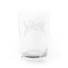 Hachijuhachiのlight and shadow メタルロゴ　ブラック Water Glass :back