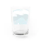 深夜の山奥のふゆのしろはうつくしい Water Glass :back