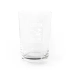 寒がりモンスターの冬と仕事のない国の入国スタンプ(白) Water Glass :back