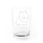 手描きと時々写真のカバお Water Glass :back