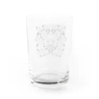 cmd+Qのワンちゃんとお花 Water Glass :back