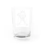 36sanのangry cat king Water Glass :back