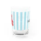 cocoartの雑貨屋さんの【Hug me】（赤くま） グラス＝SALE中！！ Water Glass :back